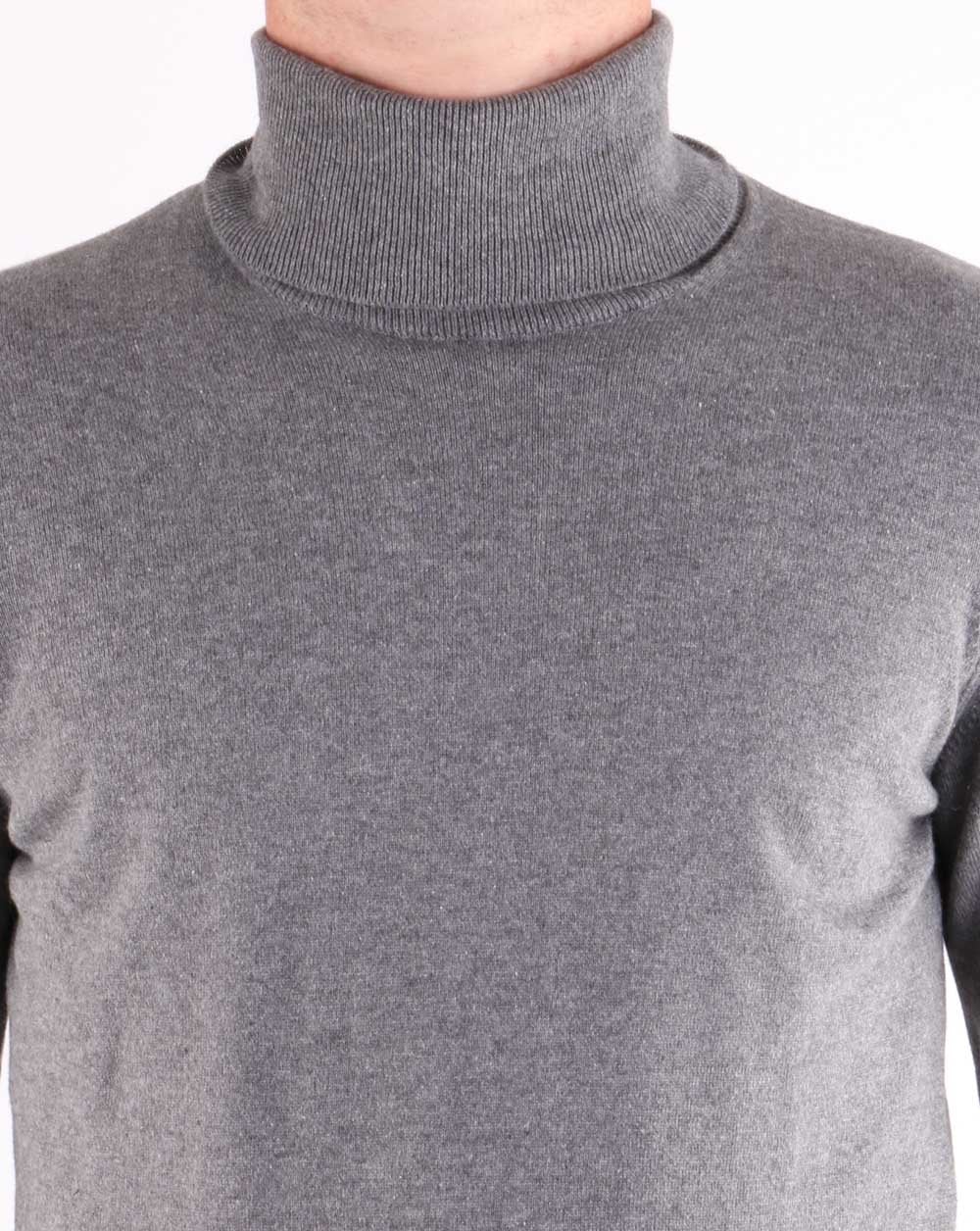 Replay Rollkragenpullover Grau Melange