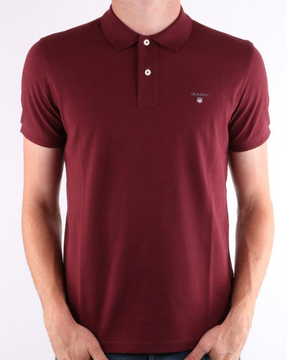 Gant Pique Rugger Polo Port Red