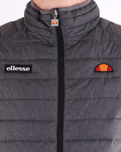 Ellesse – Bardy – Wattierte Weste in Dunkelgrau meliert