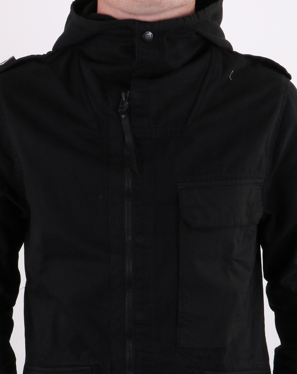 MA.Strum Kapuzenjacke Tiefschwarz