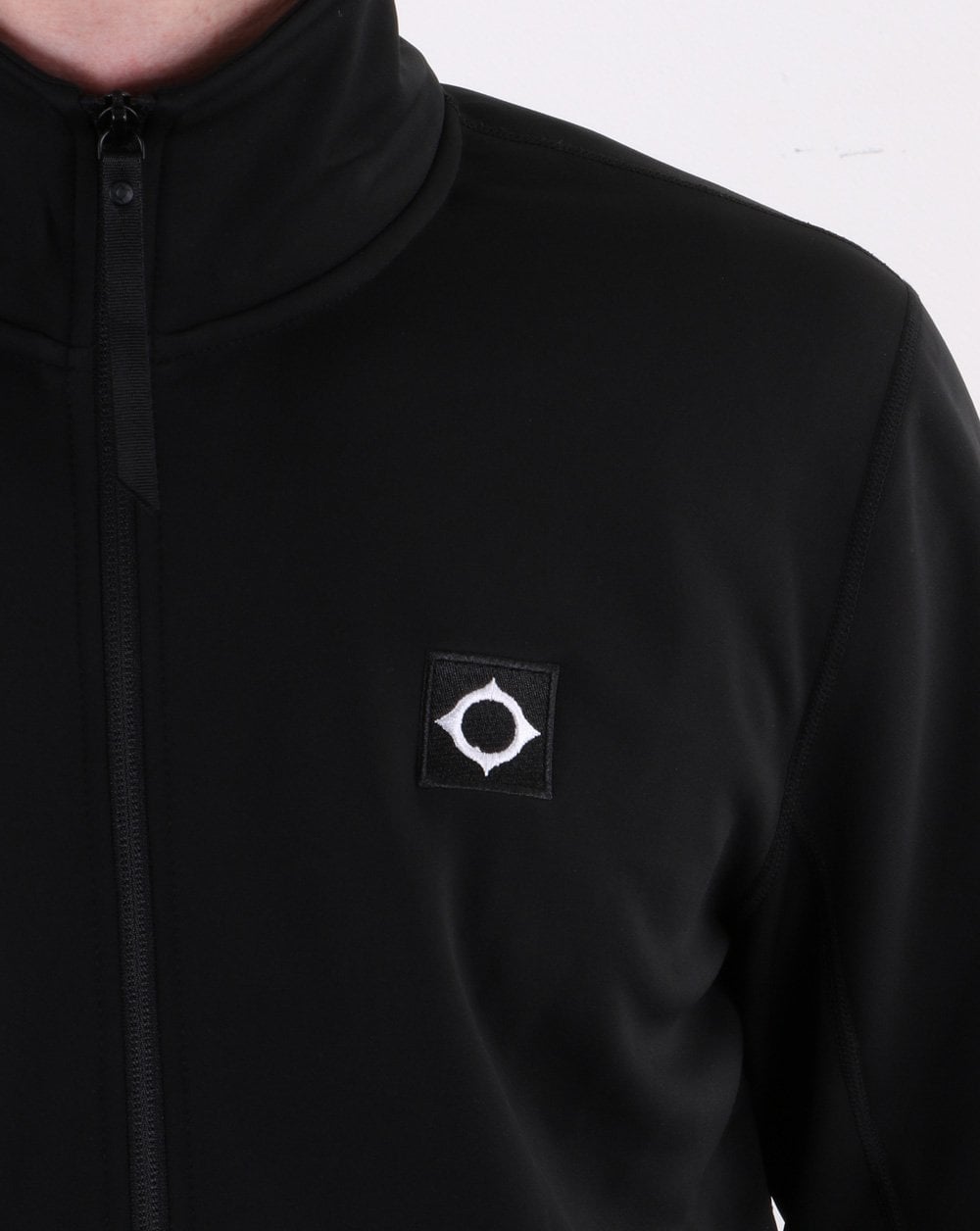 MA.Strum Tech Fleece Trainingsjacke Tiefschwarz