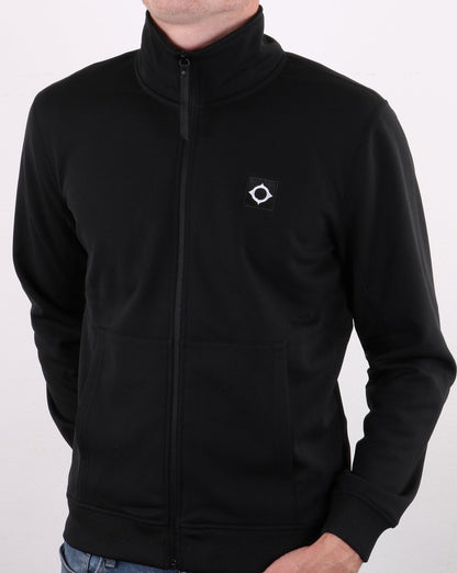 MA.Strum Tech Fleece Trainingsjacke Tiefschwarz