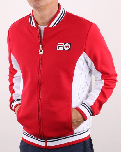 Fila Vintage Mk1 Settanta Twin Badge Trainingsjacke Rot