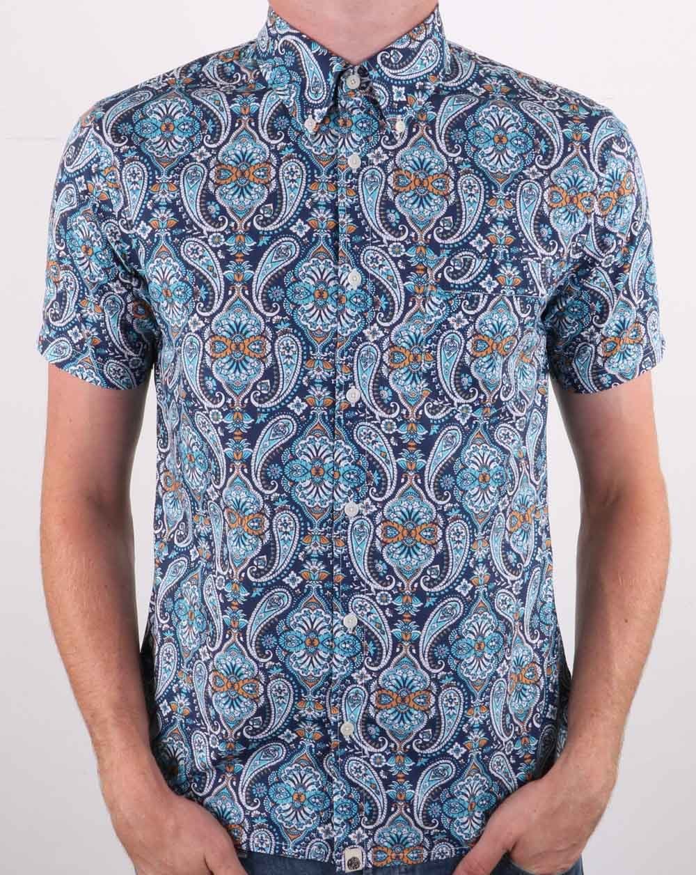Pretty Green Daytona Resort Shirt Navy