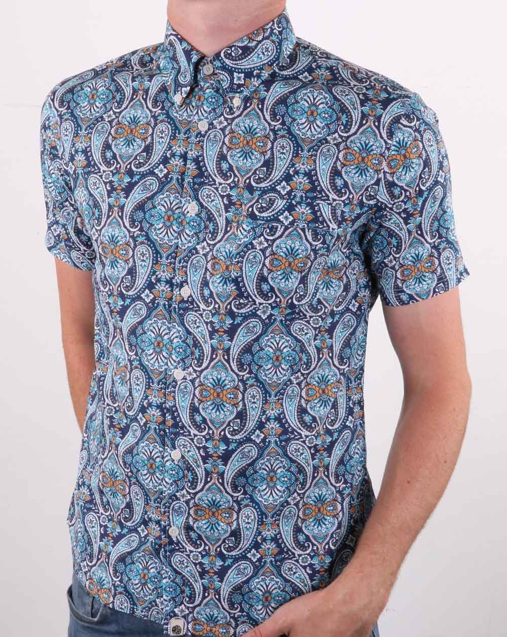 Pretty Green Daytona Resort Shirt Navy