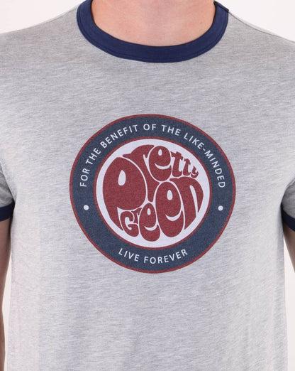 Pretty Green Likeminded Logo T-Shirt Grau