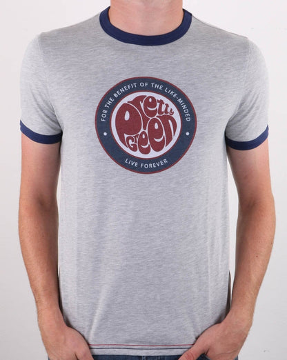 Pretty Green Likeminded Logo T-Shirt Grau