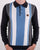 Trojan Multi-stripe Long Sleeve Knit Polo Navy
