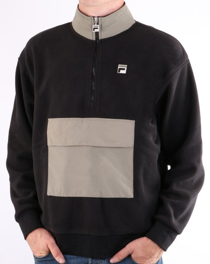 Fila Vintage Kenny Sherpa Fleece Schwarz/Grau