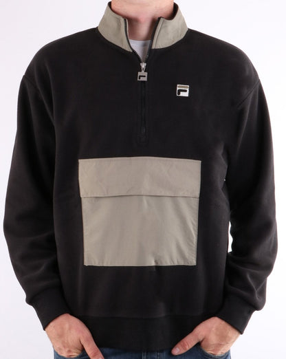 Fila Vintage Kenny Sherpa Fleece Schwarz/Grau