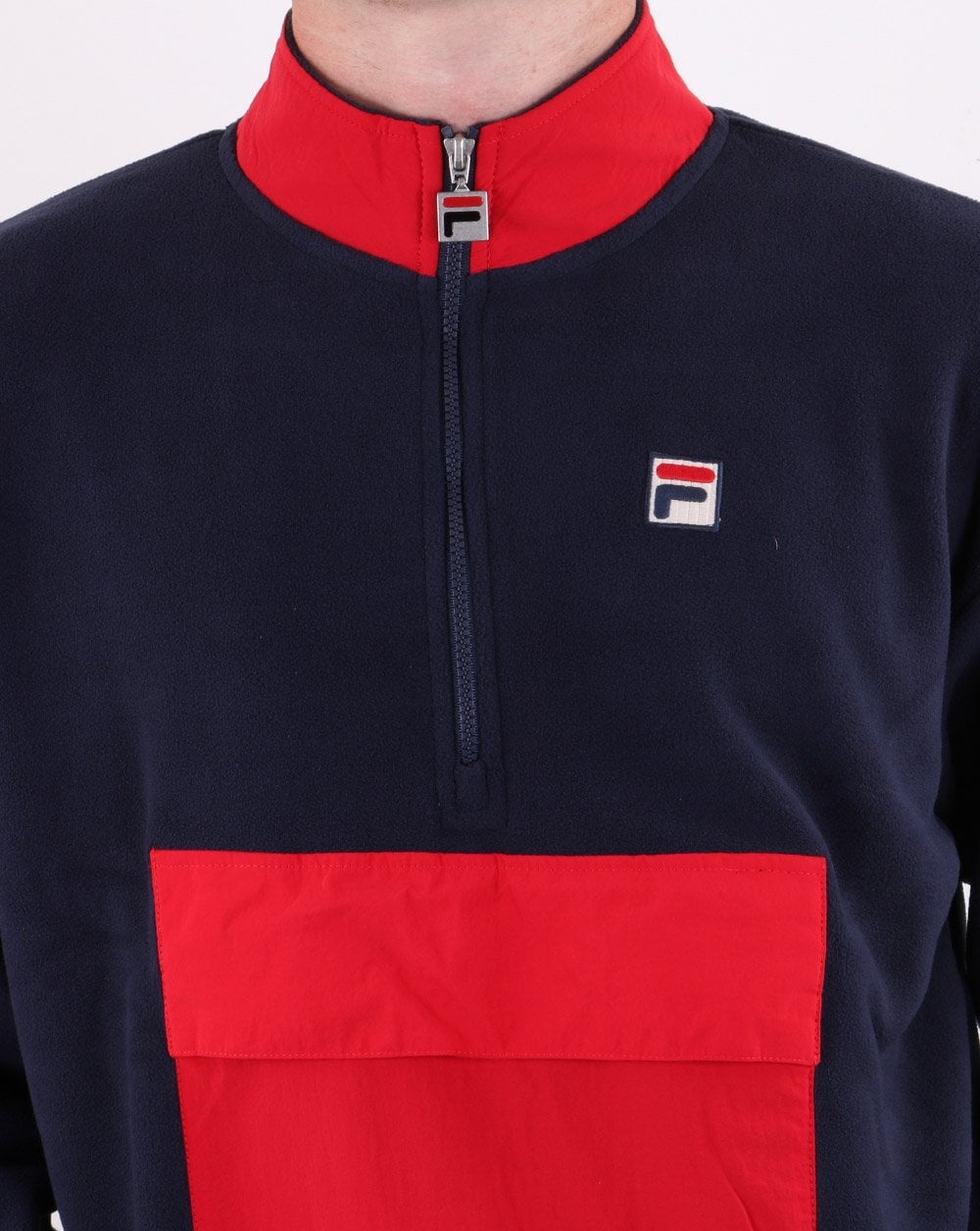Fila Vintage Kenny Sherpa Fleece Marineblau/Rot