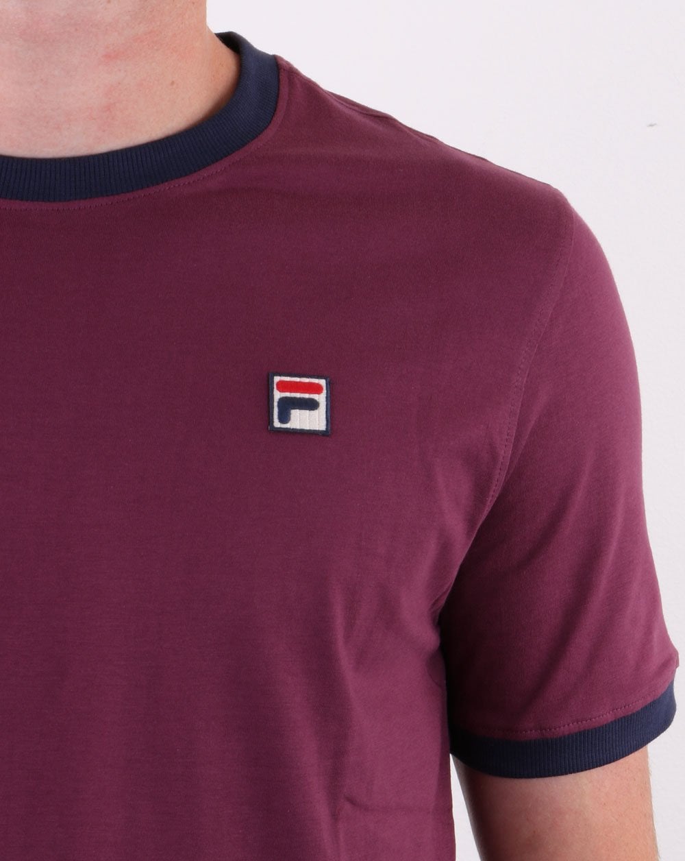 Fila Vintage Marconi T-Shirt Pflaume/Marineblau