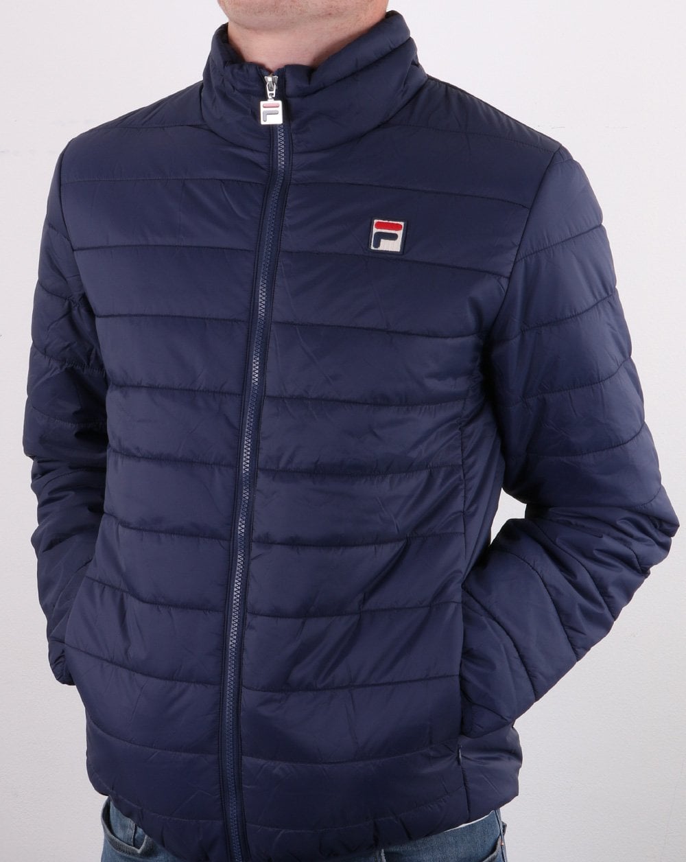 Fila Vintage Ski Pufferjacke Marineblau