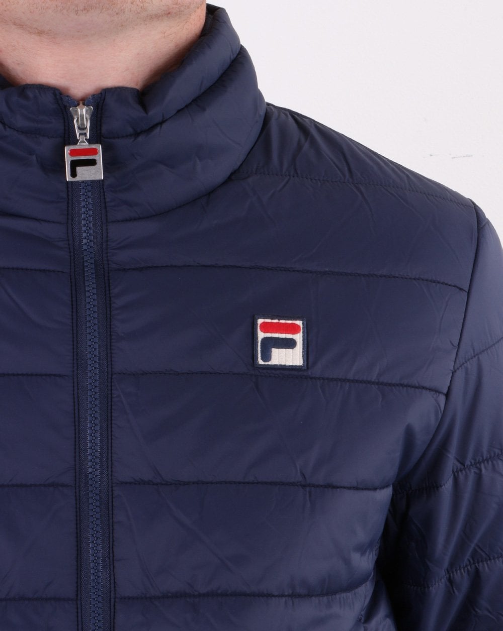 Fila Vintage Ski Pufferjacke Marineblau