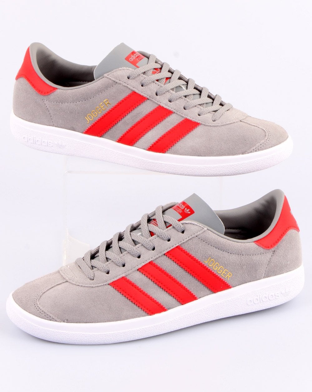 Adidas Jogger Sneakers Grau/Rot