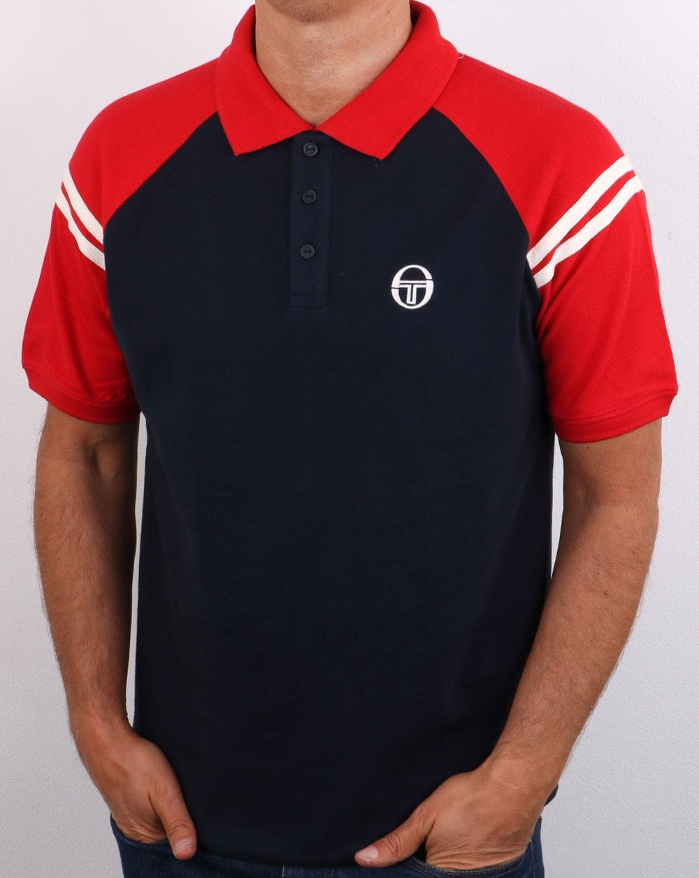 Sergio Tacchini Sonny Poloshirt Marineblau/Rot