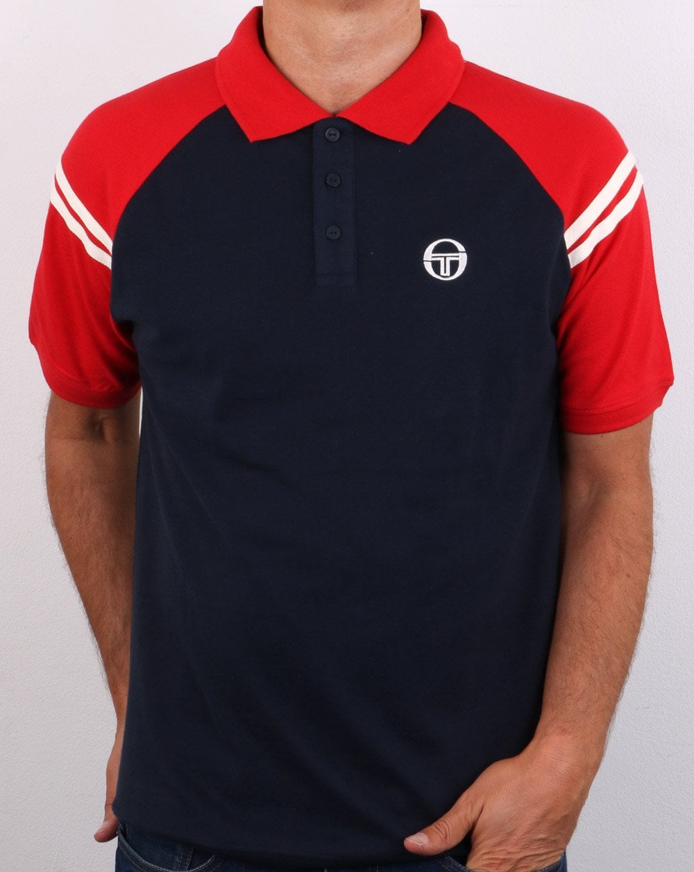 Sergio Tacchini Sonny Poloshirt Marineblau/Rot