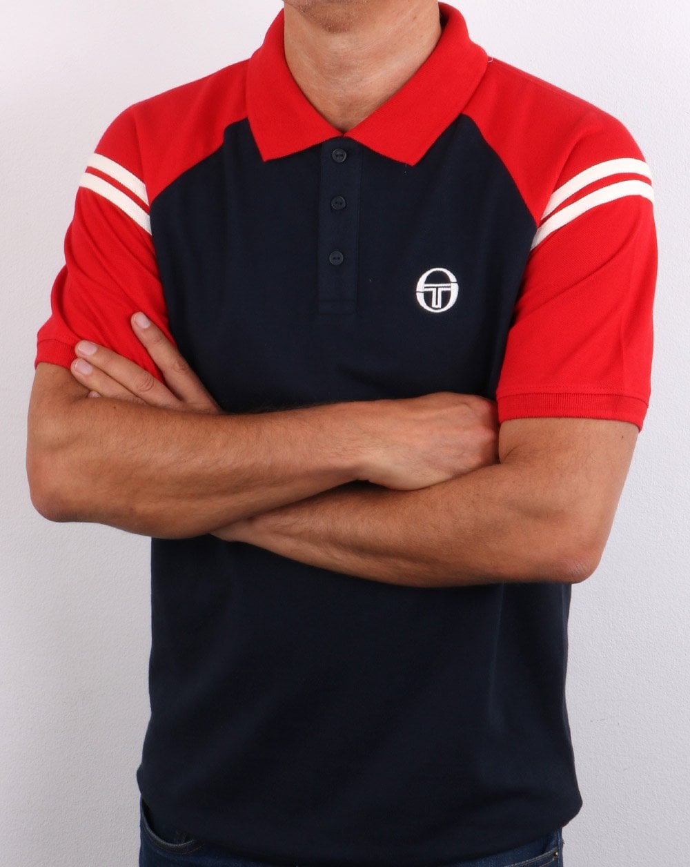Sergio Tacchini Sonny Poloshirt Marineblau/Rot