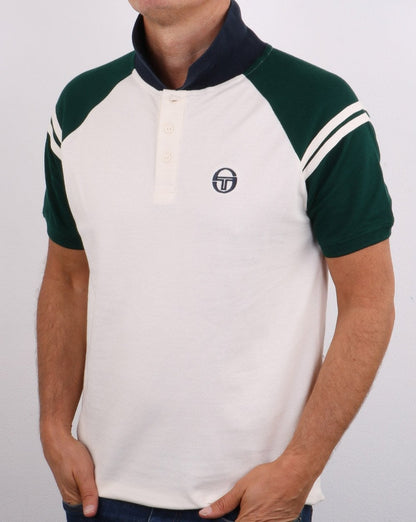 Sergio Tacchini Sonny Poloshirt Creme/Dunkelgrün