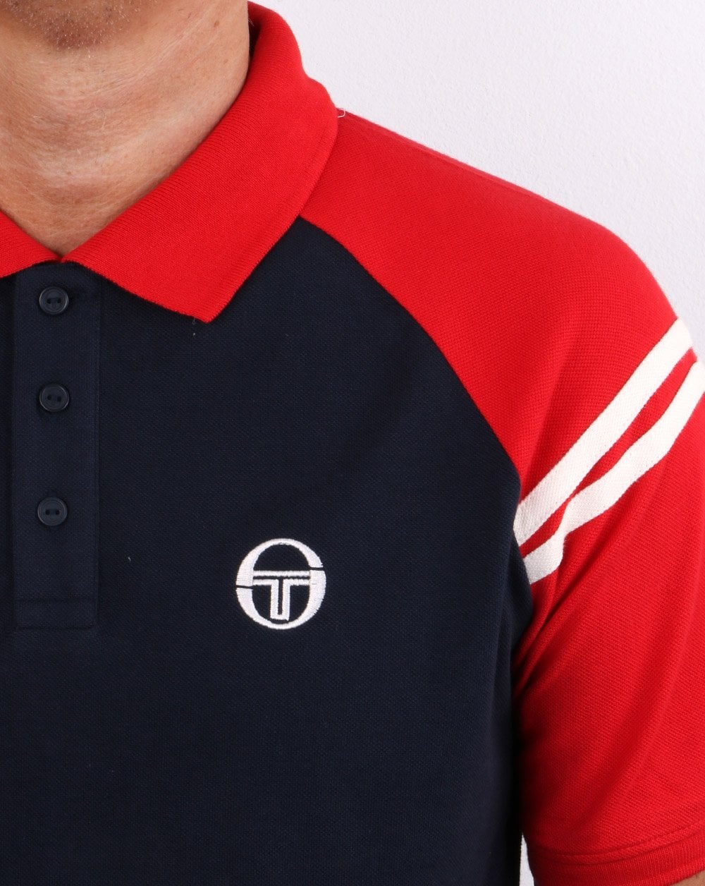 Sergio Tacchini Sonny Poloshirt Marineblau/Rot