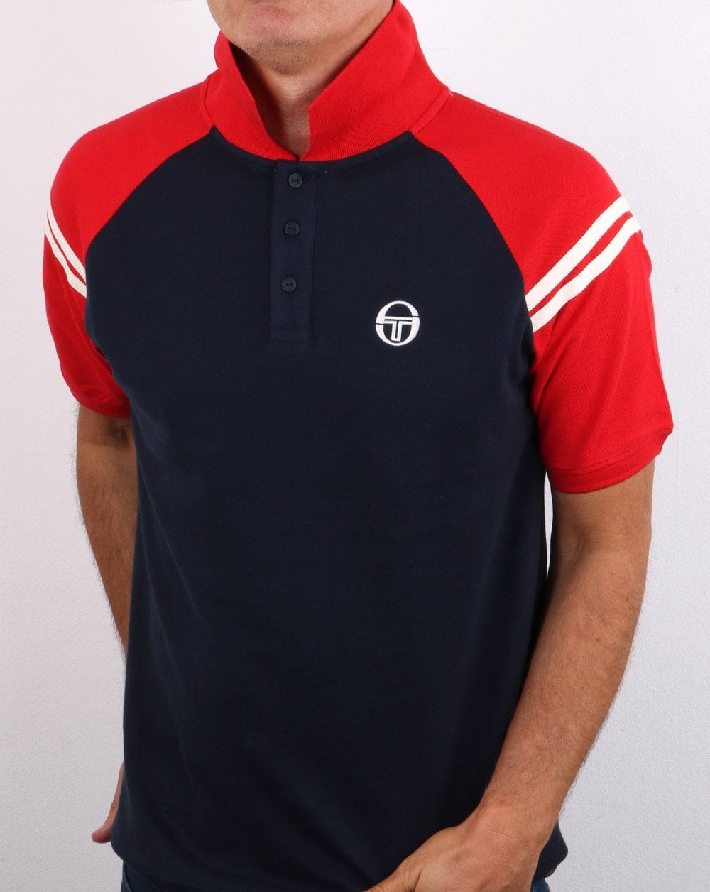 Sergio Tacchini Sonny Poloshirt Marineblau/Rot