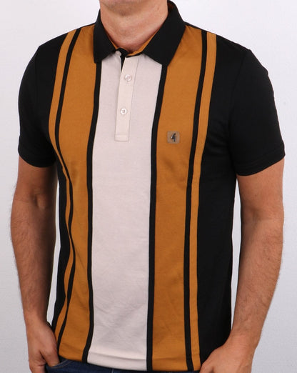 Gabicci Vintage Shatter Poloshirt Schwarz