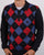 Gabicci Vintage Diamond Knit Navy