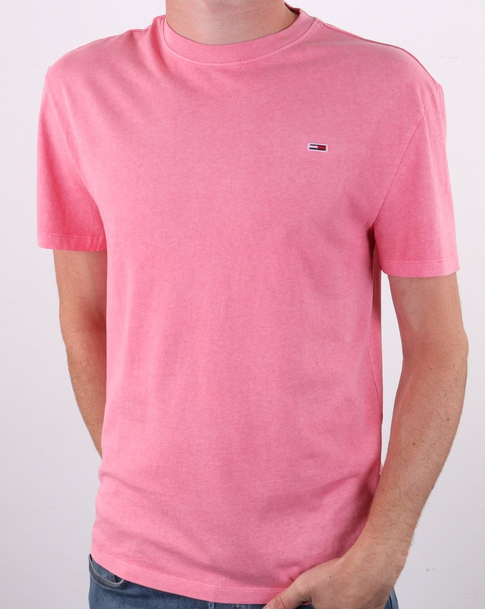 Tommy Jeans Sunfaded Wash T-shirt Rosey Pink