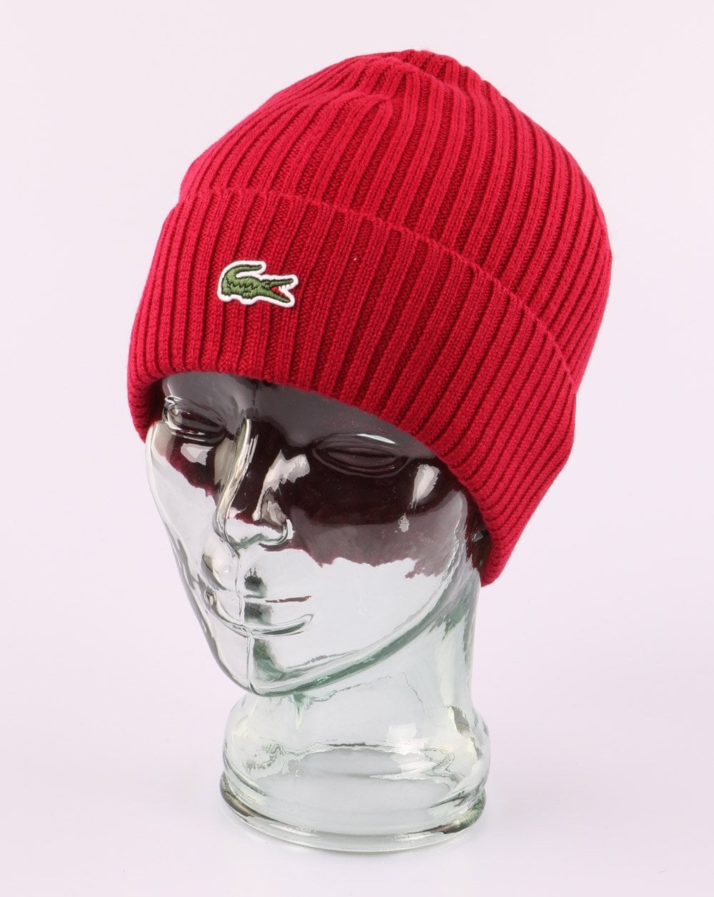 Lacoste Strickmütze Bordeaux