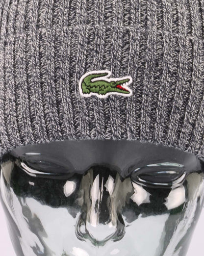 Lacoste Strickmütze Hellgrau
