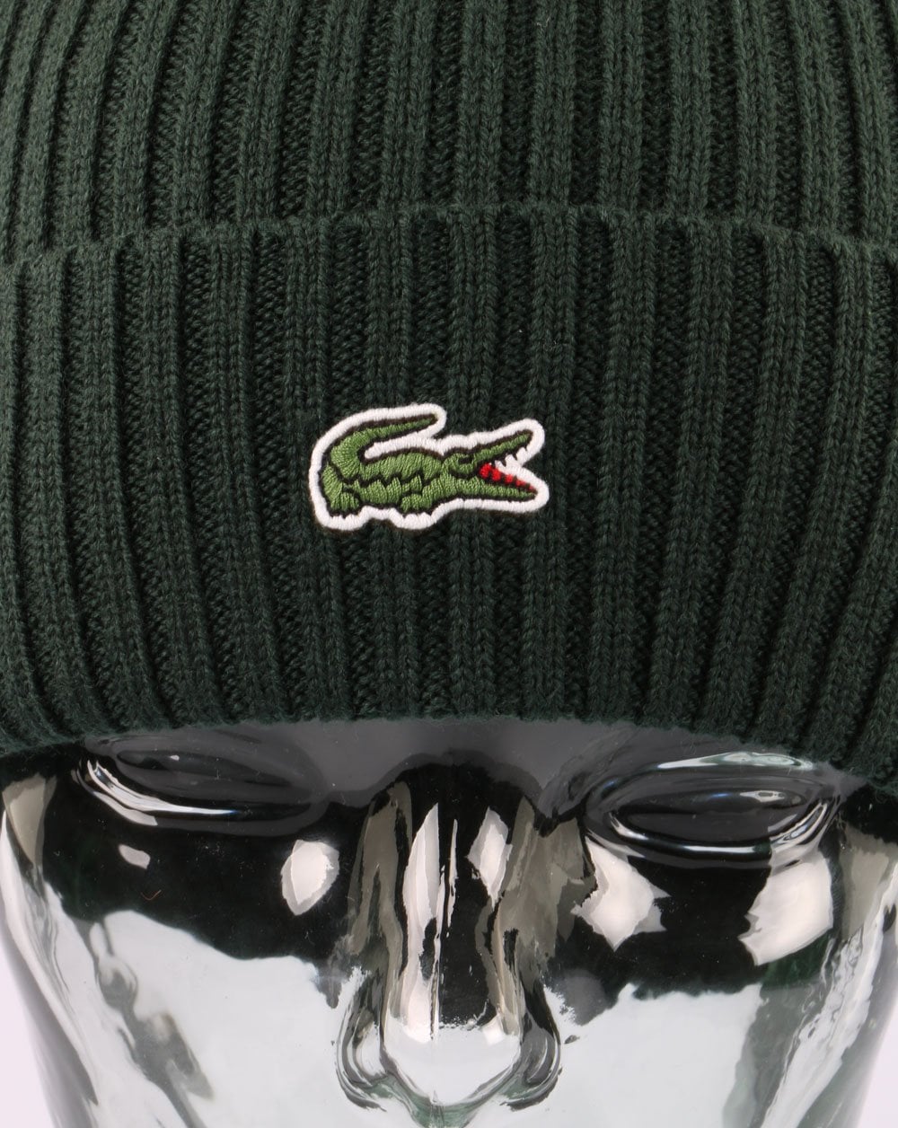 Lacoste Knitted Beanie Dark Green