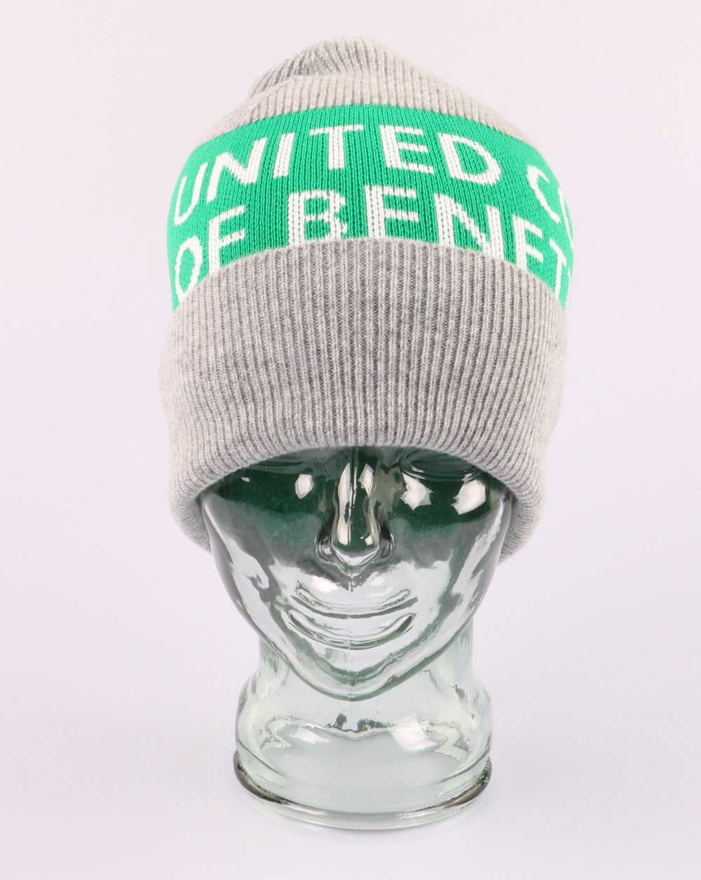 Benetton Knitted Logo Hat Grey