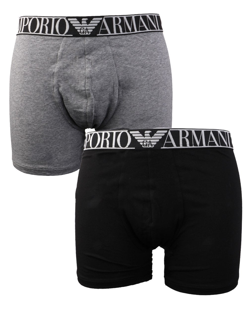 Emporio Armani EA7 Doppelpack Boxershorts Dunkelgrau/Schwarz