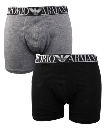 Emporio Armani EA7 Doppelpack Boxershorts Dunkelgrau/Schwarz