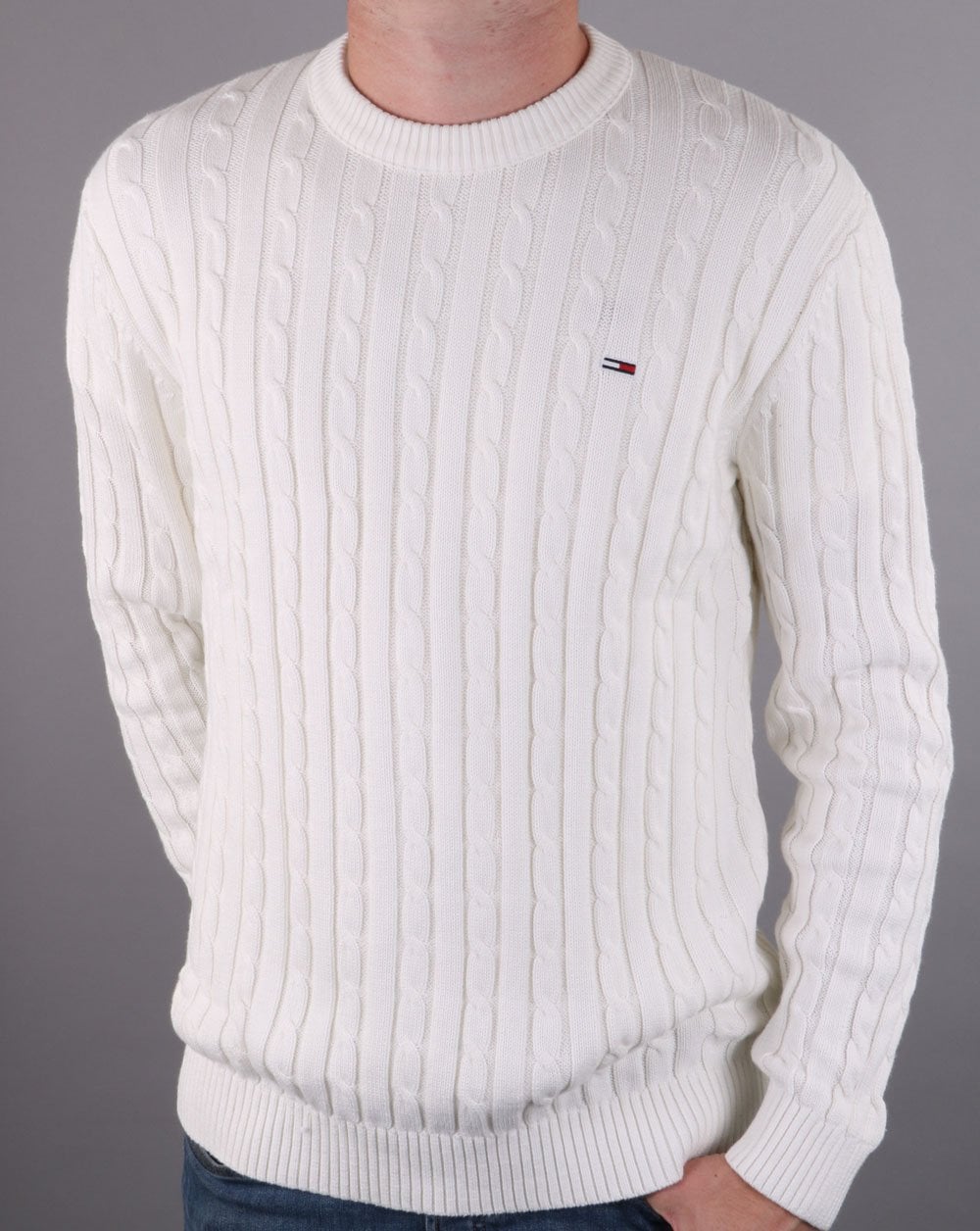 Tommy Hilfiger Cable Knit Jumper Ecru