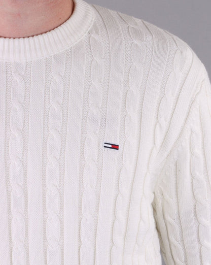 Tommy Hilfiger Zopfmusterpullover Ecru