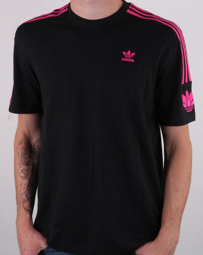 Adidas Originals 3D Trefoil 3-Streifen T-Shirt Schwarz/Pink