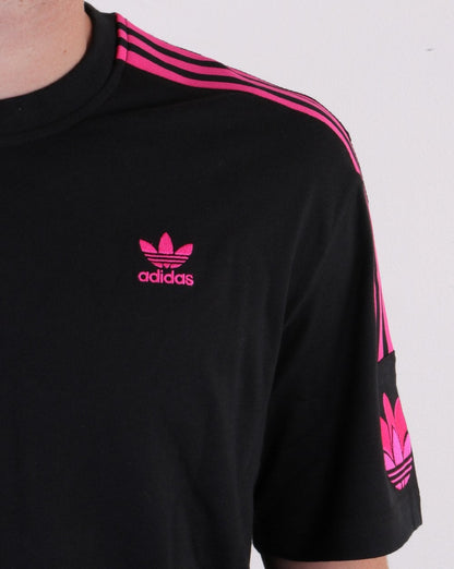 Adidas Originals 3D Trefoil 3-Streifen T-Shirt Schwarz/Pink