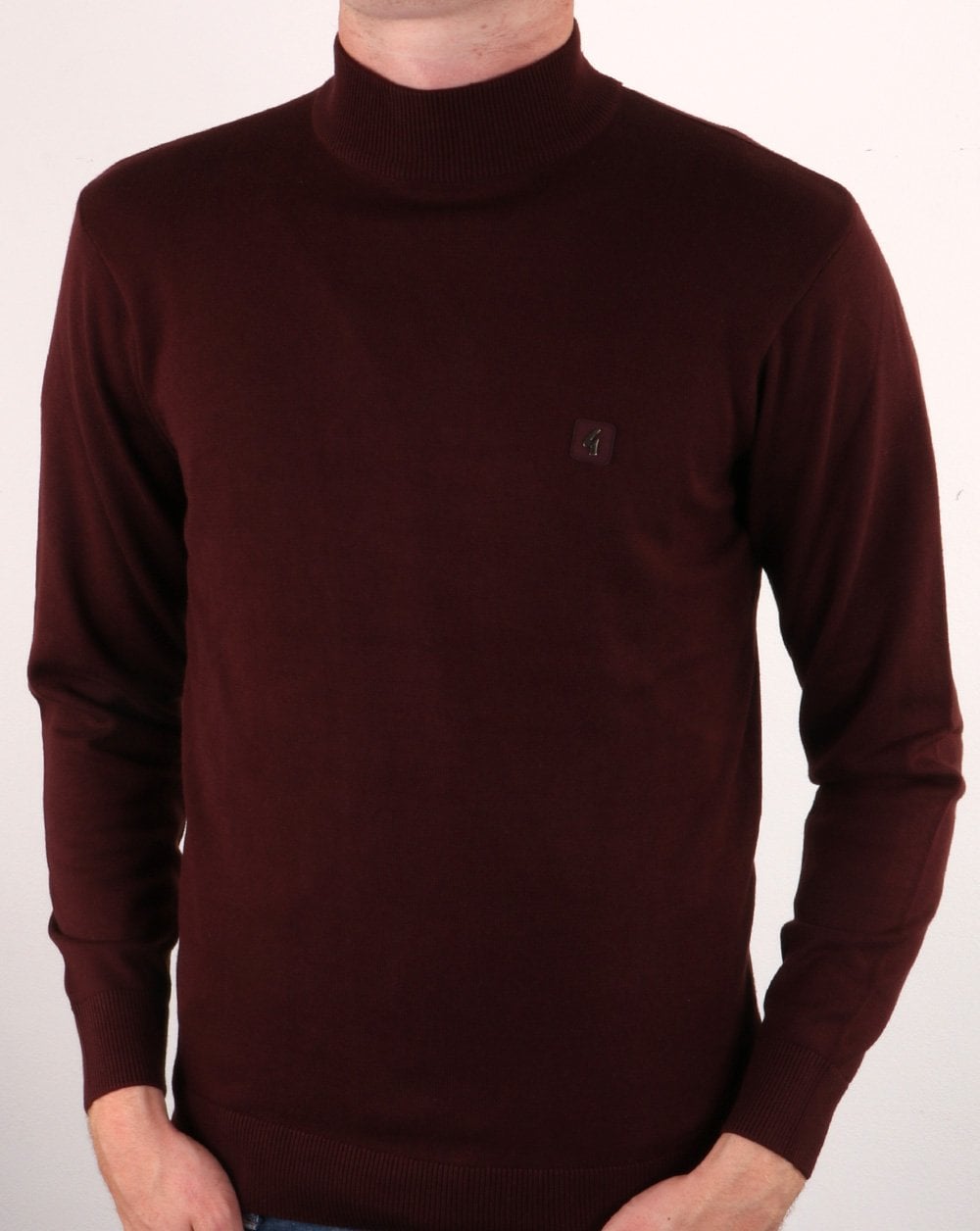 Gabicci Vintage Duke Rollkragenpullover, tief, Portwein