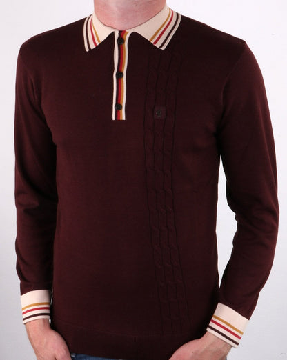 Gabicci Vintage Turney Poloshirt Deep Port