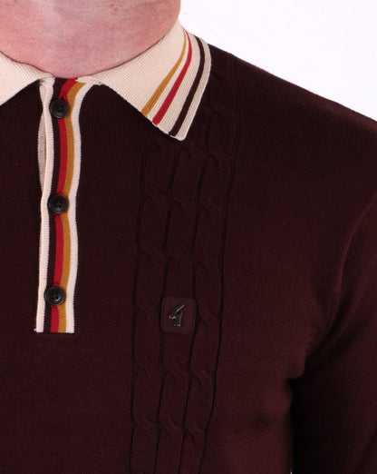 Gabicci Vintage Turney Poloshirt Deep Port