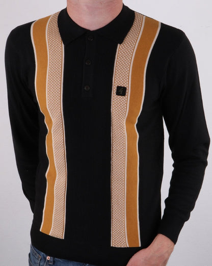 Gabicci Vintage Croxted Strickpolo Schwarz