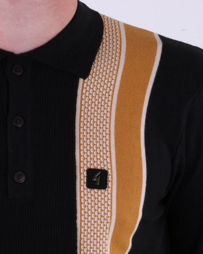 Gabicci Vintage Croxted Strickpolo Schwarz