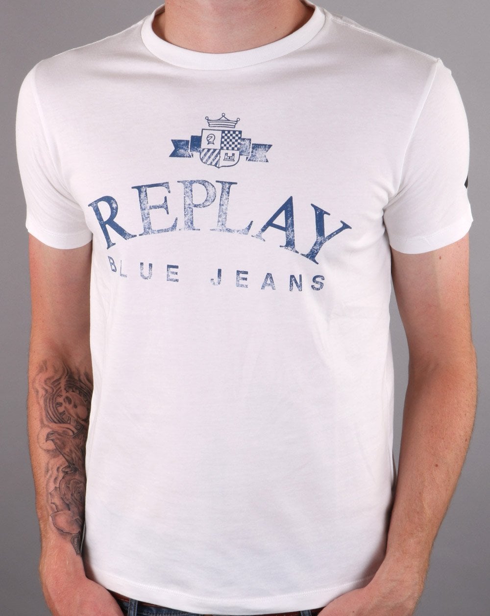 Replay T-Shirt Butterweiß