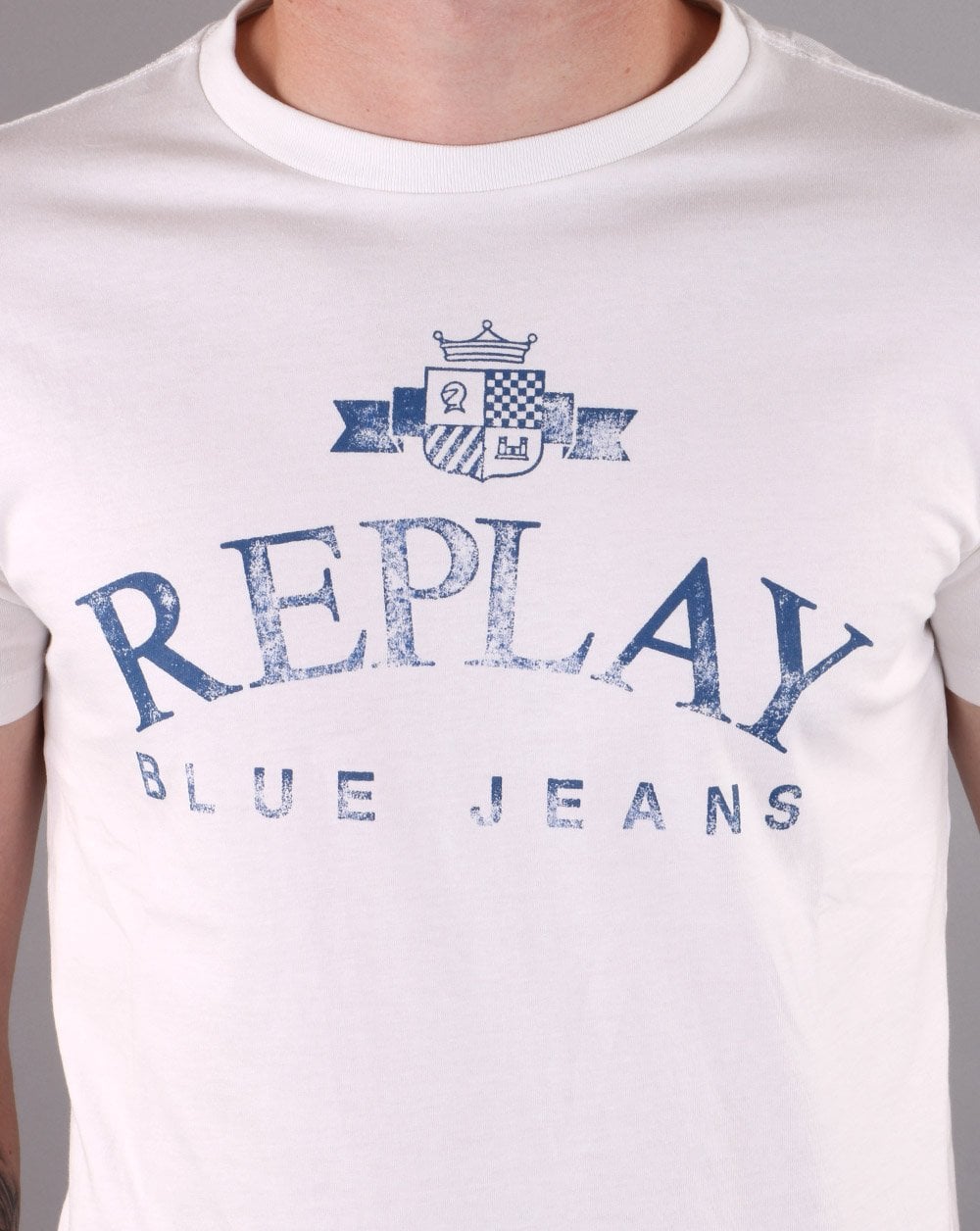 Replay T-Shirt Butterweiß