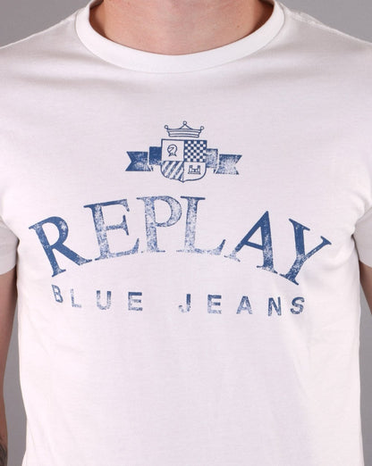 Replay T-Shirt Butterweiß