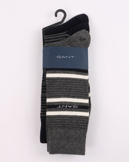 Gant – Dreierpack Socken, Anthrazitmeliert