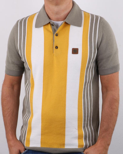 Trojan Multi-Streifen-Strick-Polo Schiefer