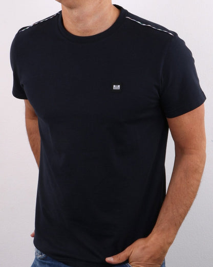 Weekend Offender – Bunbury – T-Shirt mit Karomuster, Marineblau