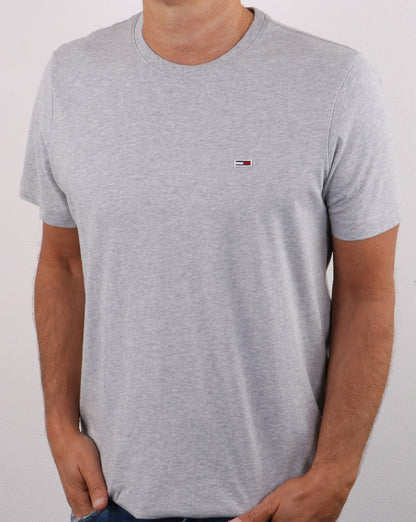 Tommy Jeans T-Shirt Hellgrau meliert